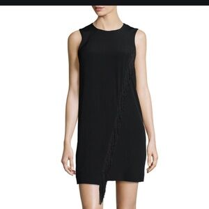 𝅺REBECCA Taylor sleeveless fringe A-line Dress sz 6